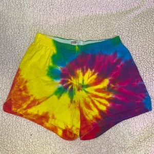 Rainbow Tie-dye Soffe Shorts Size S